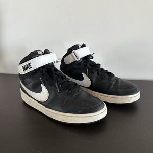 Nike Jordan Youth Boys High‎ Top Sneakers Black White Size 7Y Lace Up